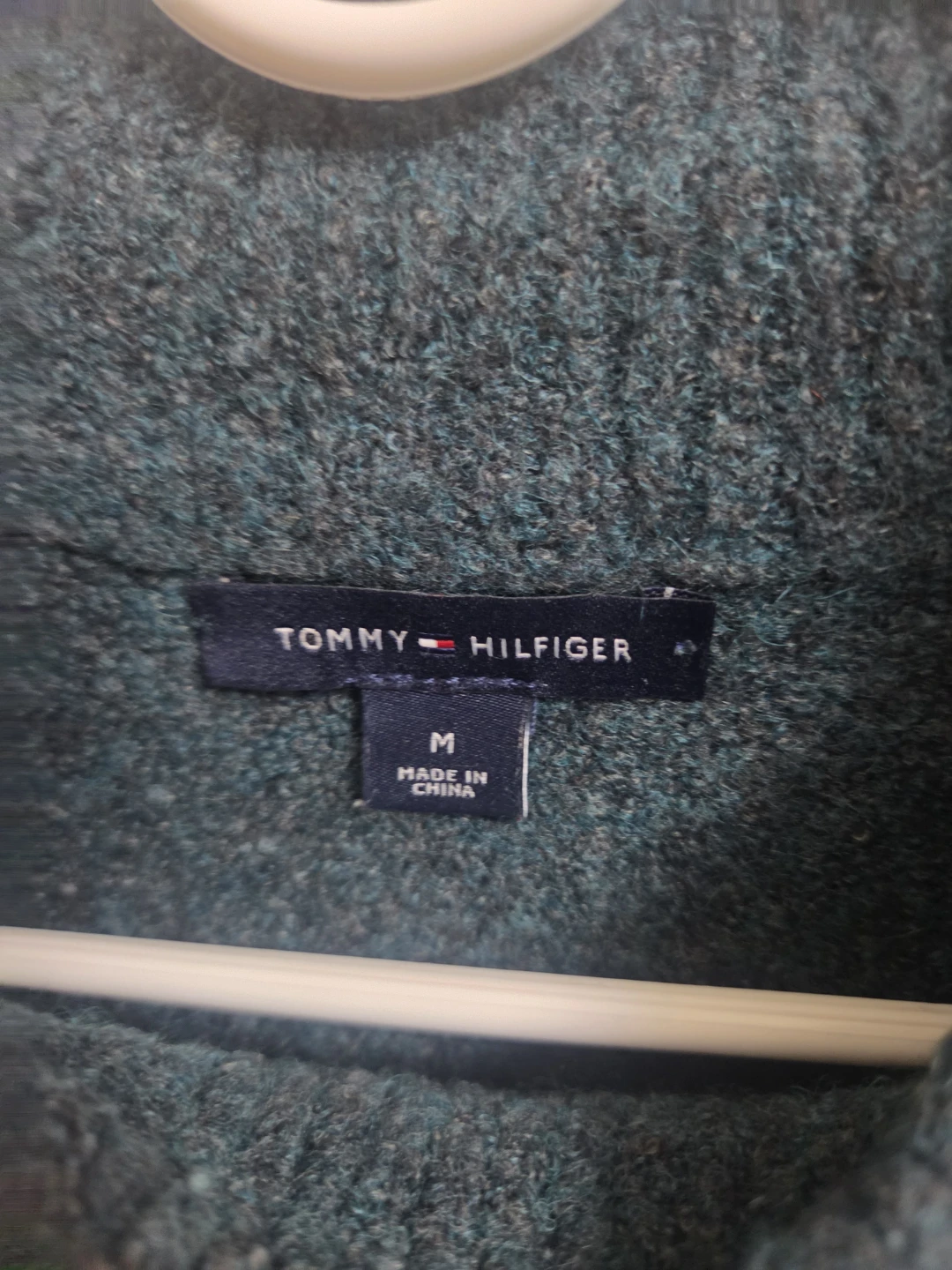 Tommy Hilfiger Mock Neck Sweater - Teal - Size M - photo 3