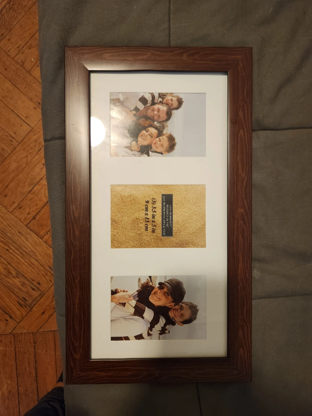 Brown Wood-Look 3-Photo Collage Frame ⚽