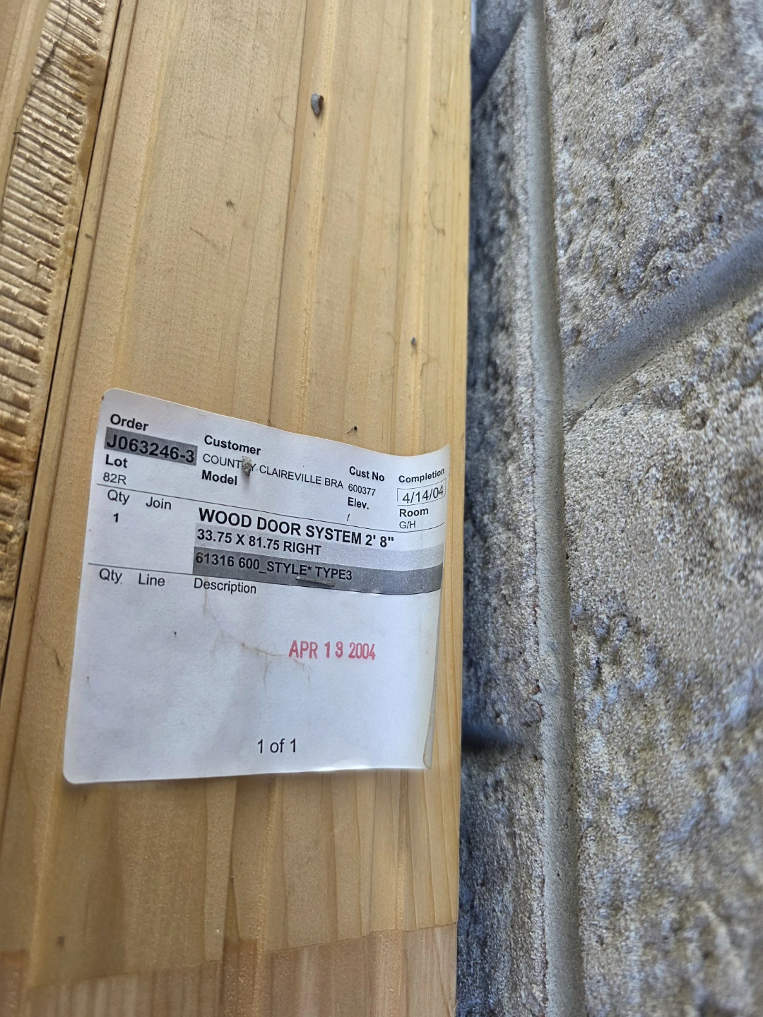 Door with Frame 33.75x81.75 New