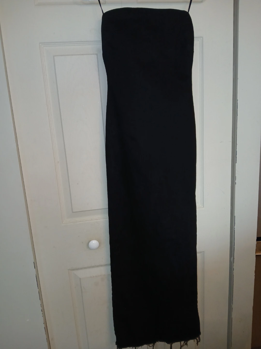 Zara denim black maxi strapless dress, size S - photo 4