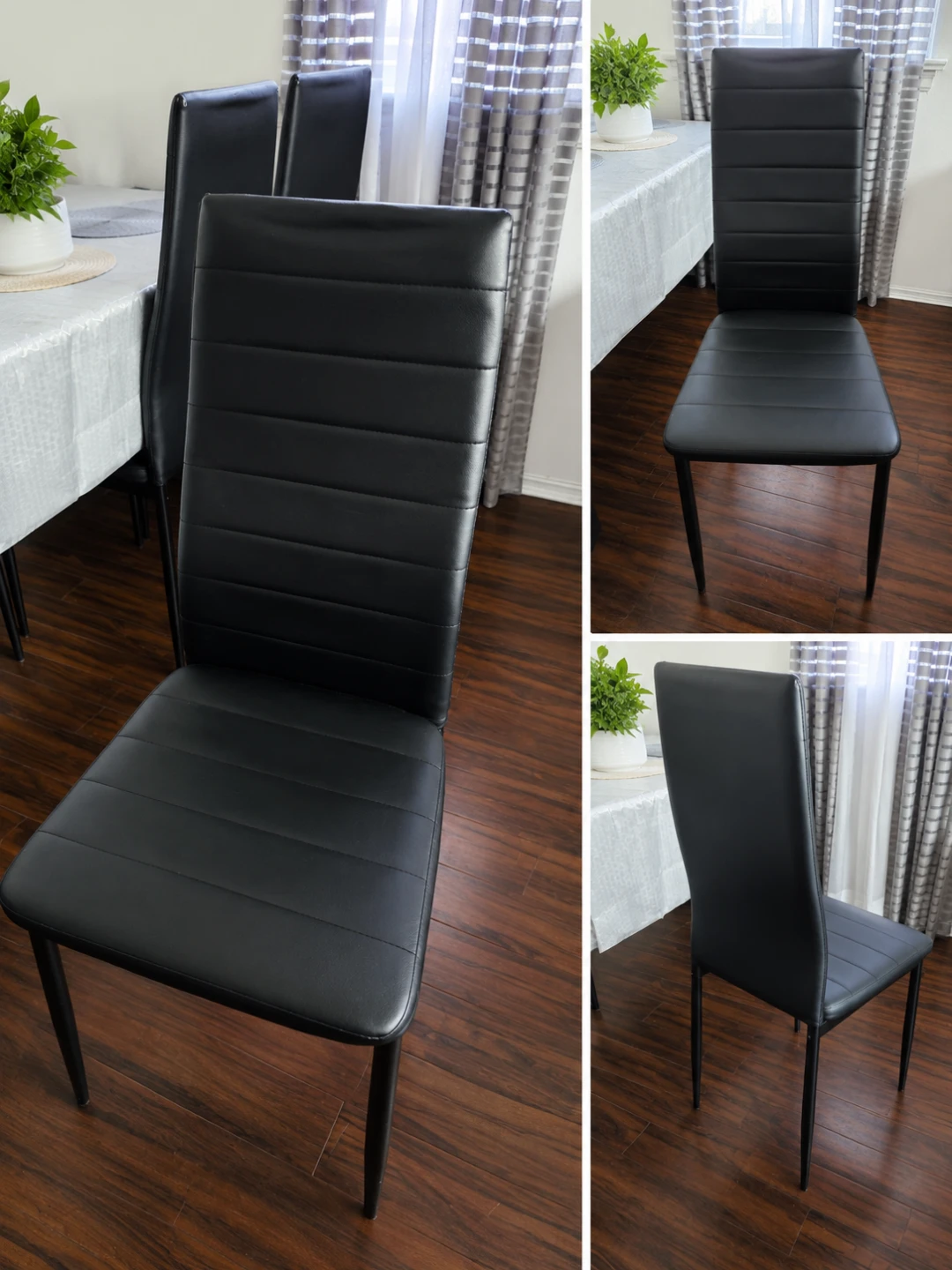 Dining Table Set with 6 Chairs – Black – Excellent Condition - photo 2