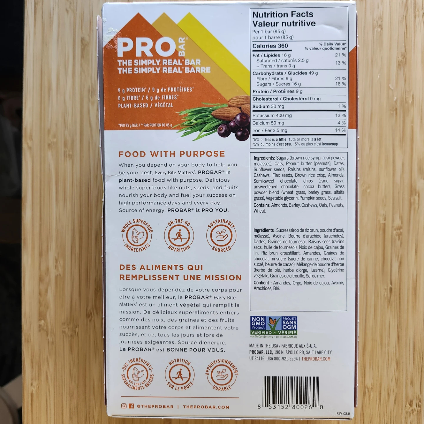 BOX of PROBAR The Simply Real Meal Bar - photo 5