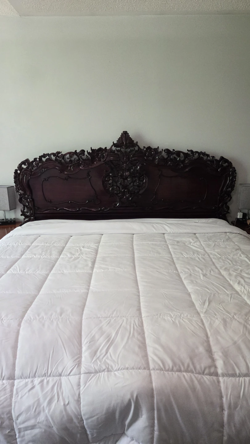 Red oak bed frame with headboard - photo 2