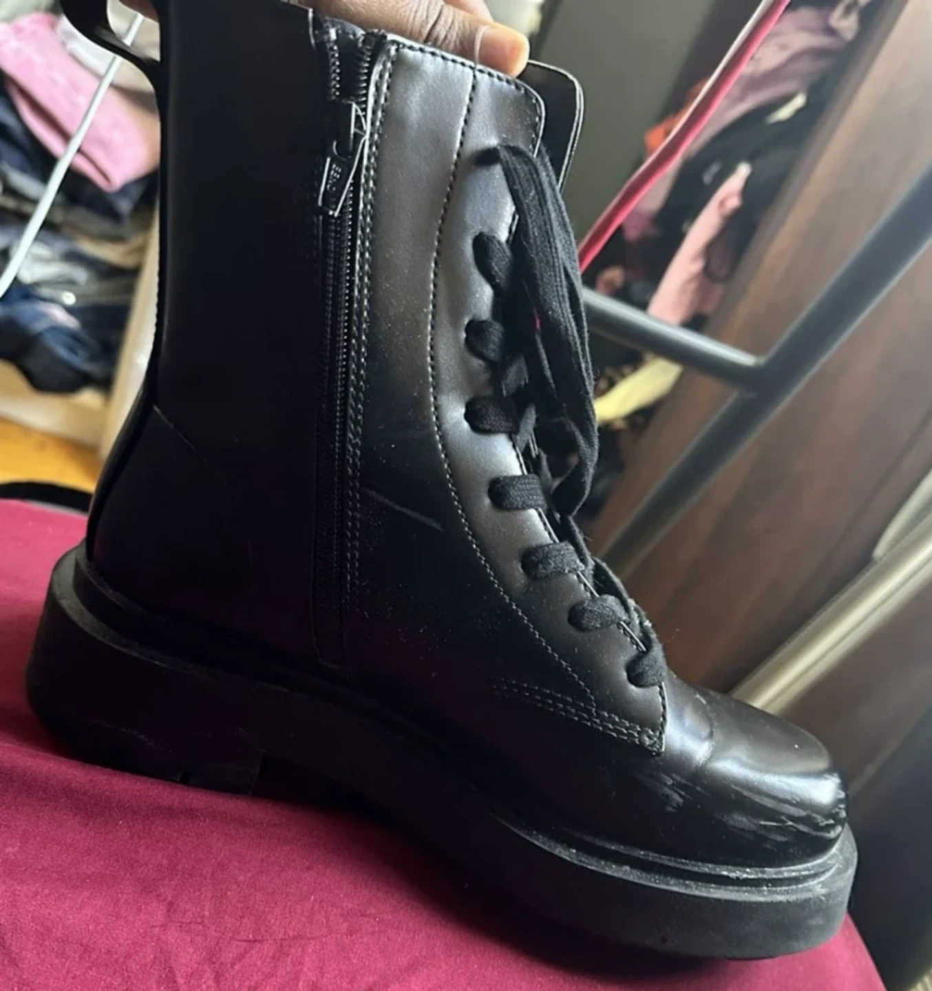 Black H&M Combat Boots - Women's Size 8