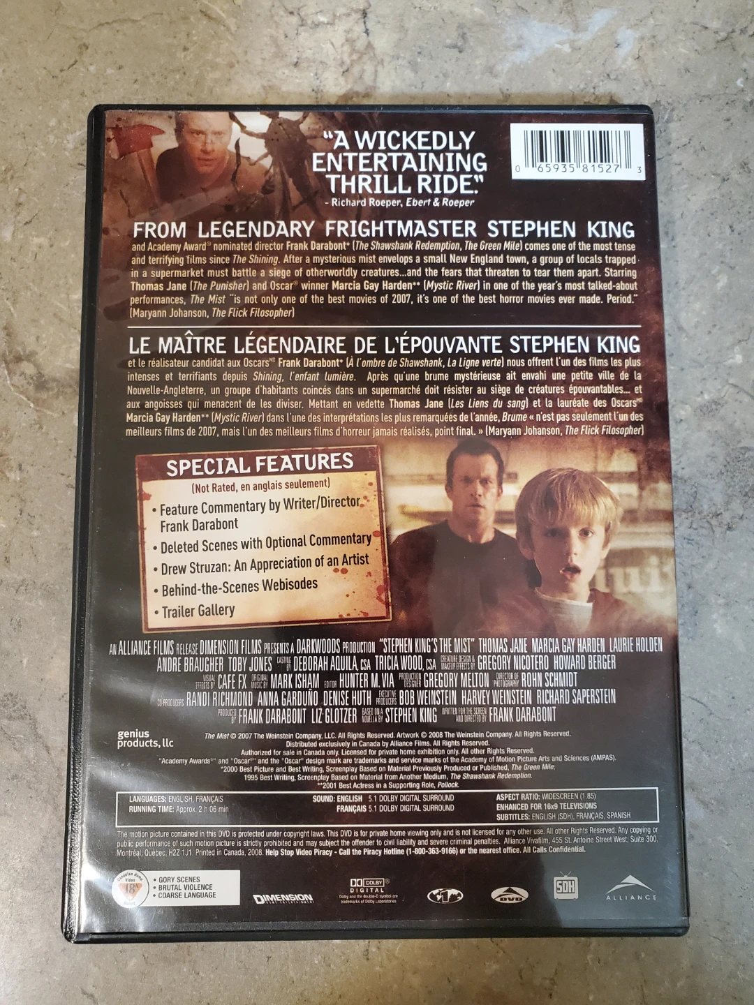Stephen King's The Mist DVD ⚽ - photo 2