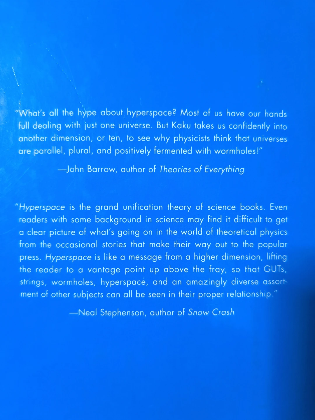 Hyperspace: Parallel Universes, Time Warps Michio Kaku - photo 2