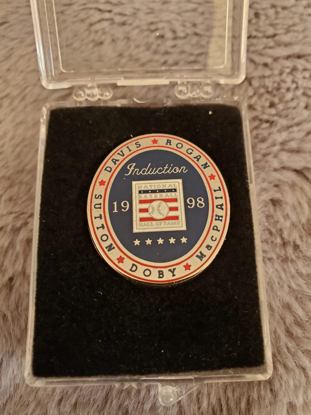 1998 National Baseball Hall of Fame Induction Press Pin ⚽