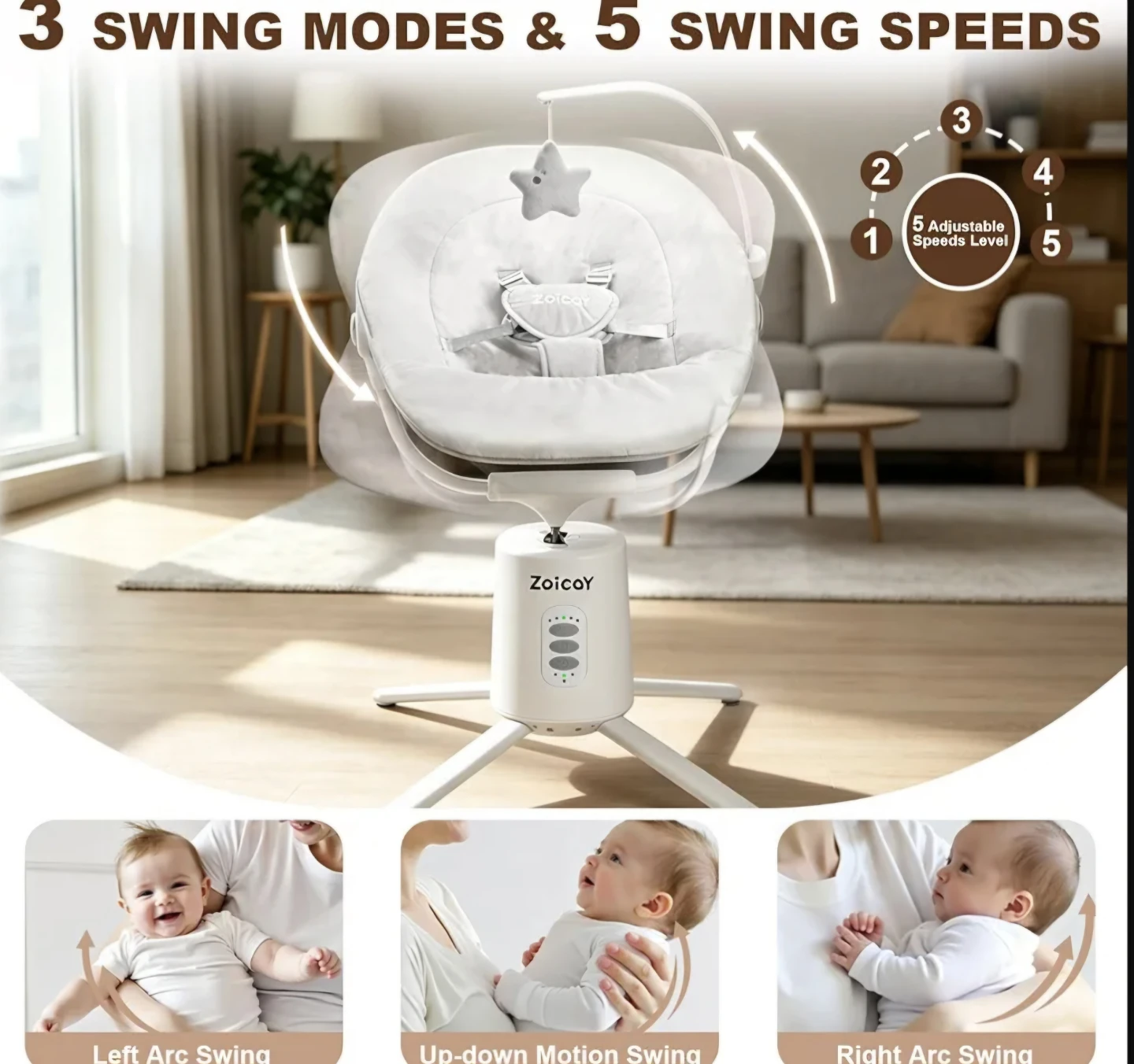 Zoicay Baby Bouncer Swing - photo 3