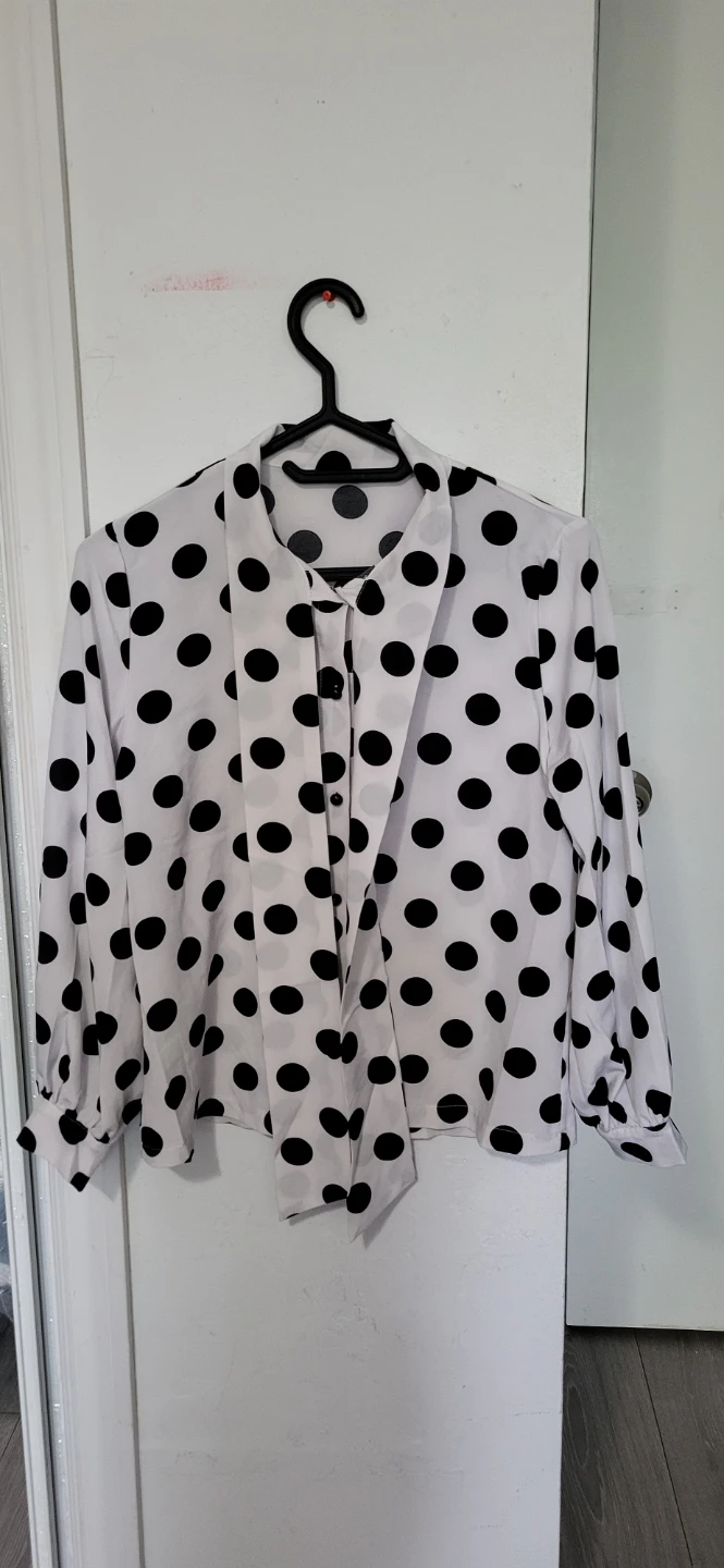 White Polka Dot Blouse⚽ - photo 2