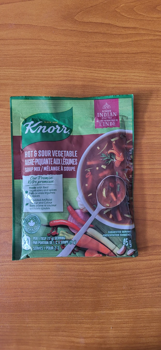 Knorr Hot & Sour Vegetable Soup Mix 45g