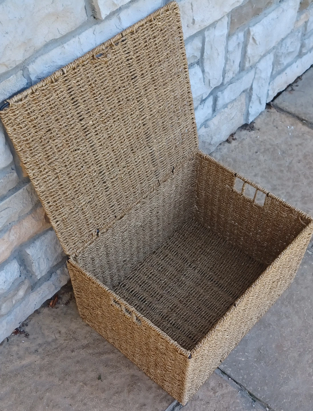 Woven Storage Basket with Lid