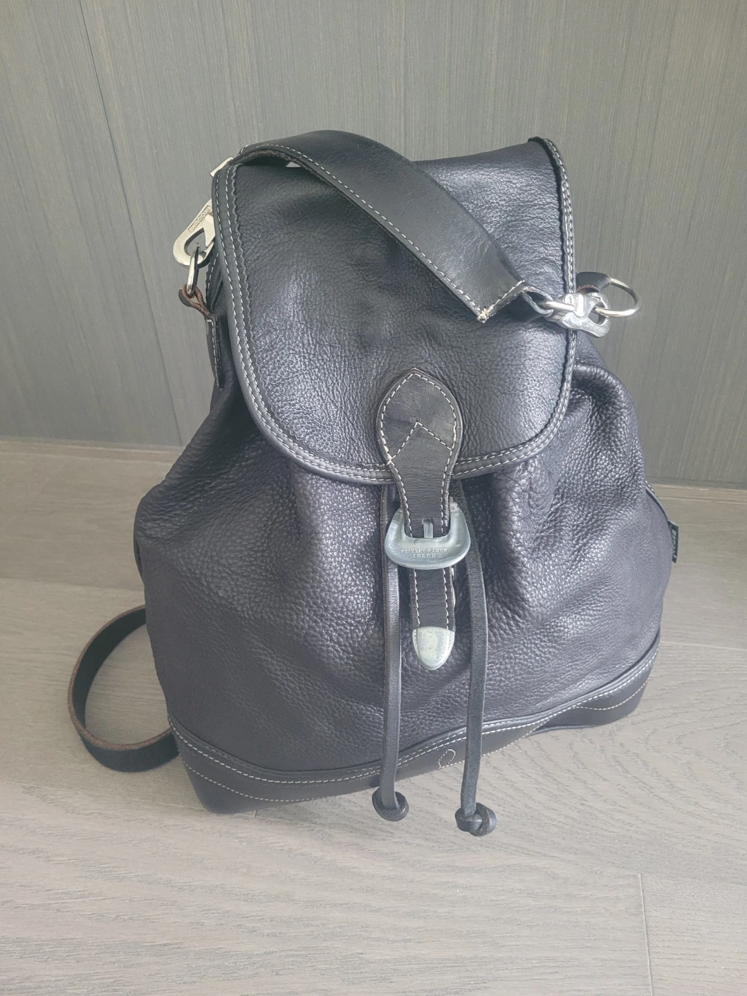 Rugby North America Black Leather Backpack - photo 4