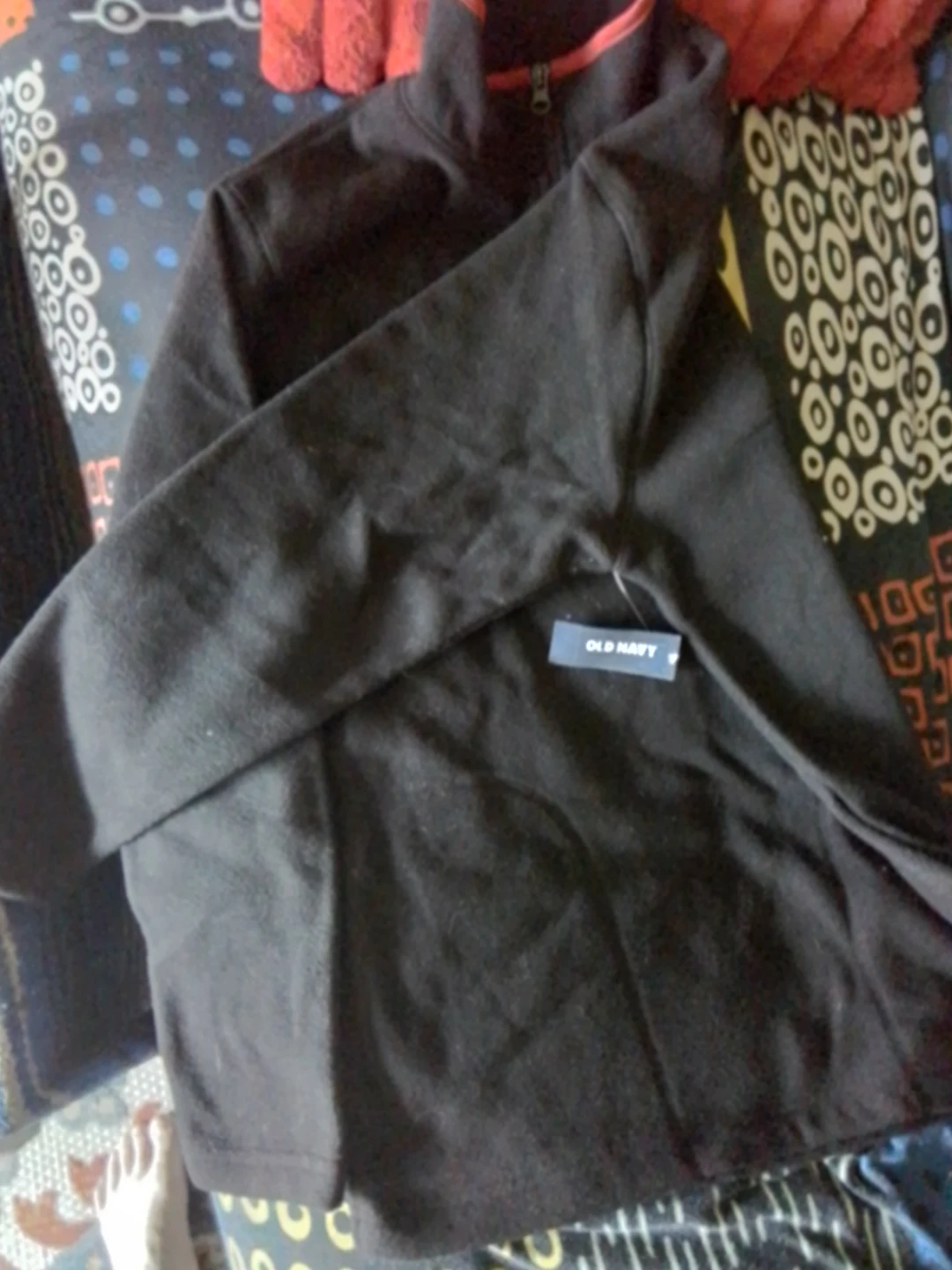 Old Navy Black Fleece Quarter Zip Pullover - photo 4