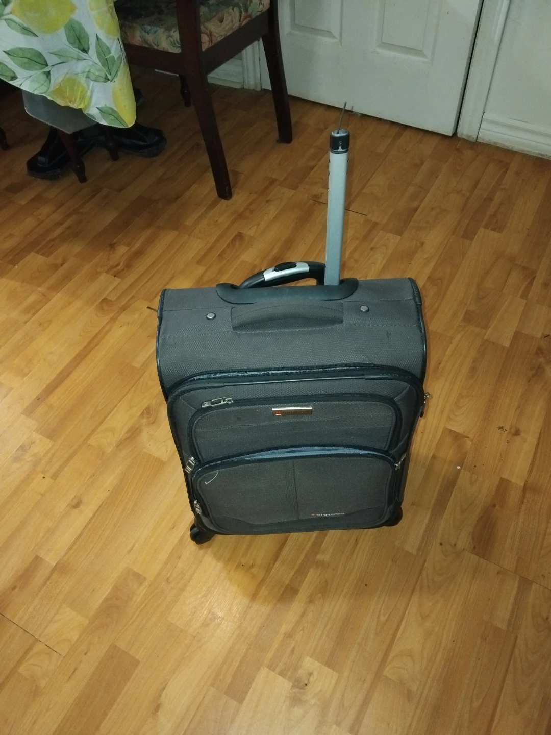 Grey Rolling Suitcase (Broken)
