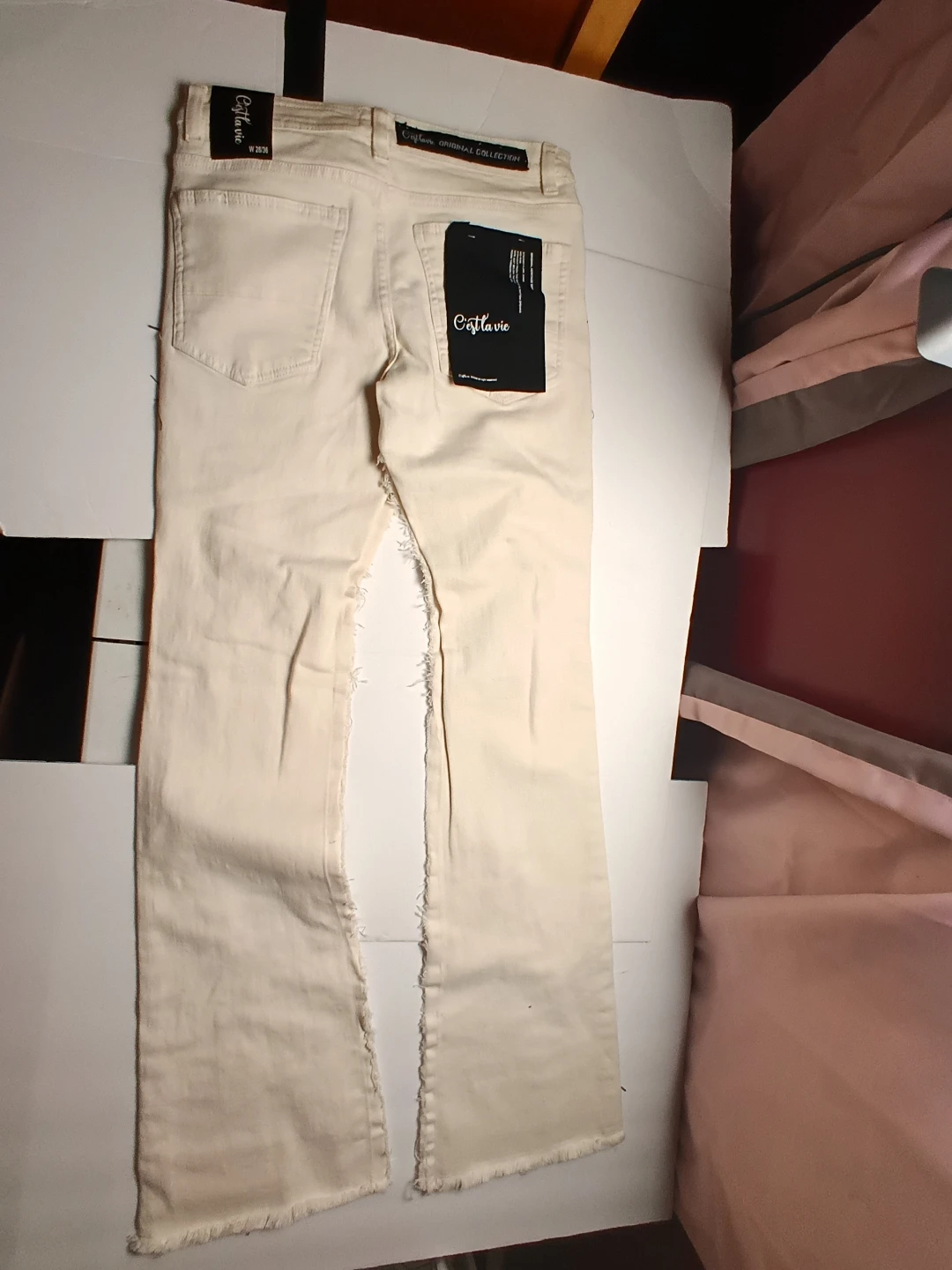 C'est La Vie Jeans - Cream Distressed Patched - photo 2