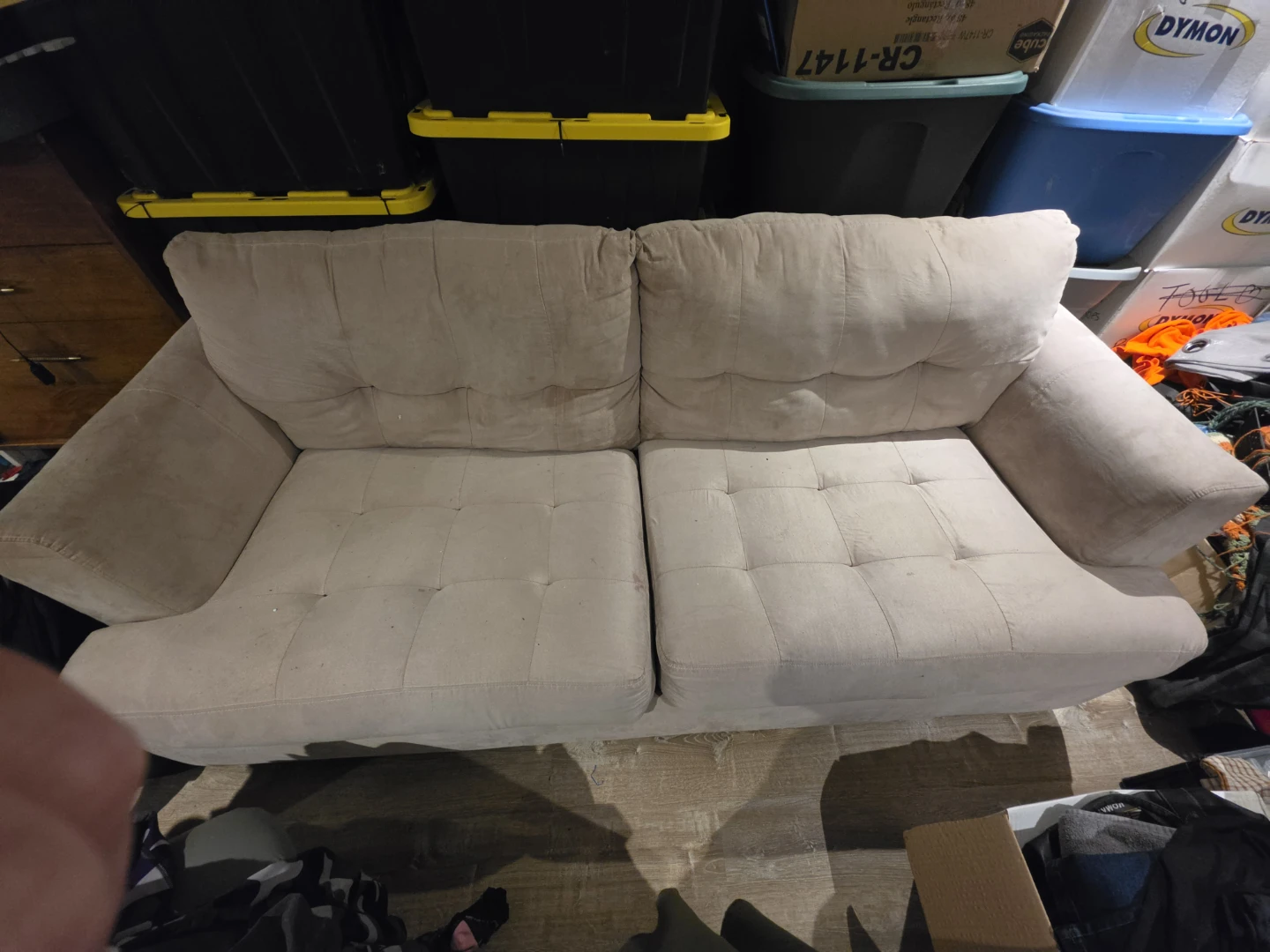 Beige 4 seater couch
