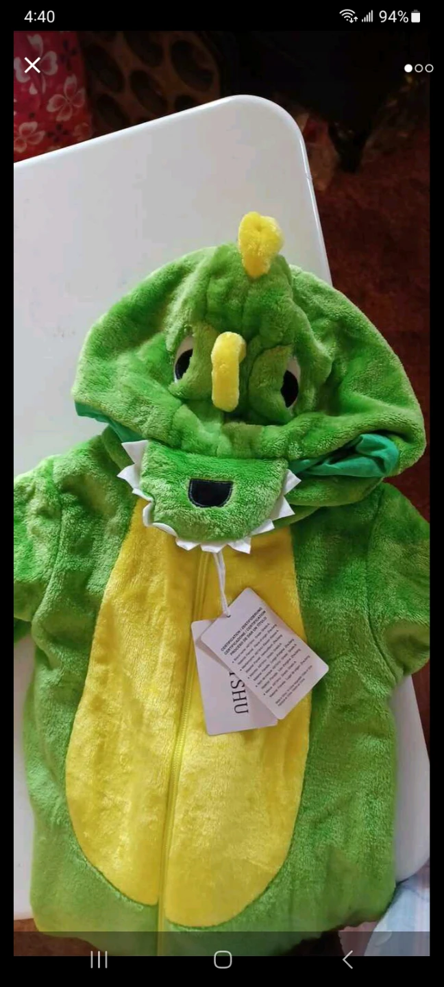 Kids Dinosaur Fleece Costume