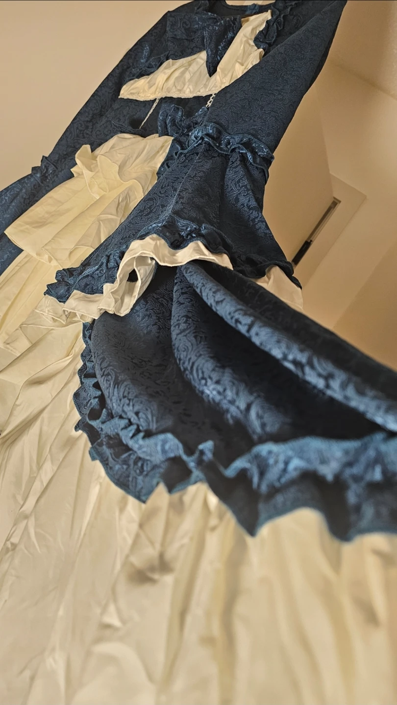 Teal and Cream Gothic Lolita Style Dress - photo 2