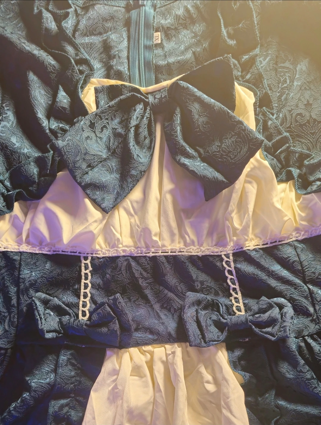Teal and Cream Gothic Lolita Style Dress - photo 3