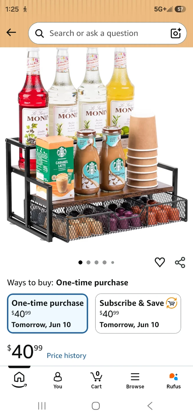 Coffee Drink Organizer Shelf