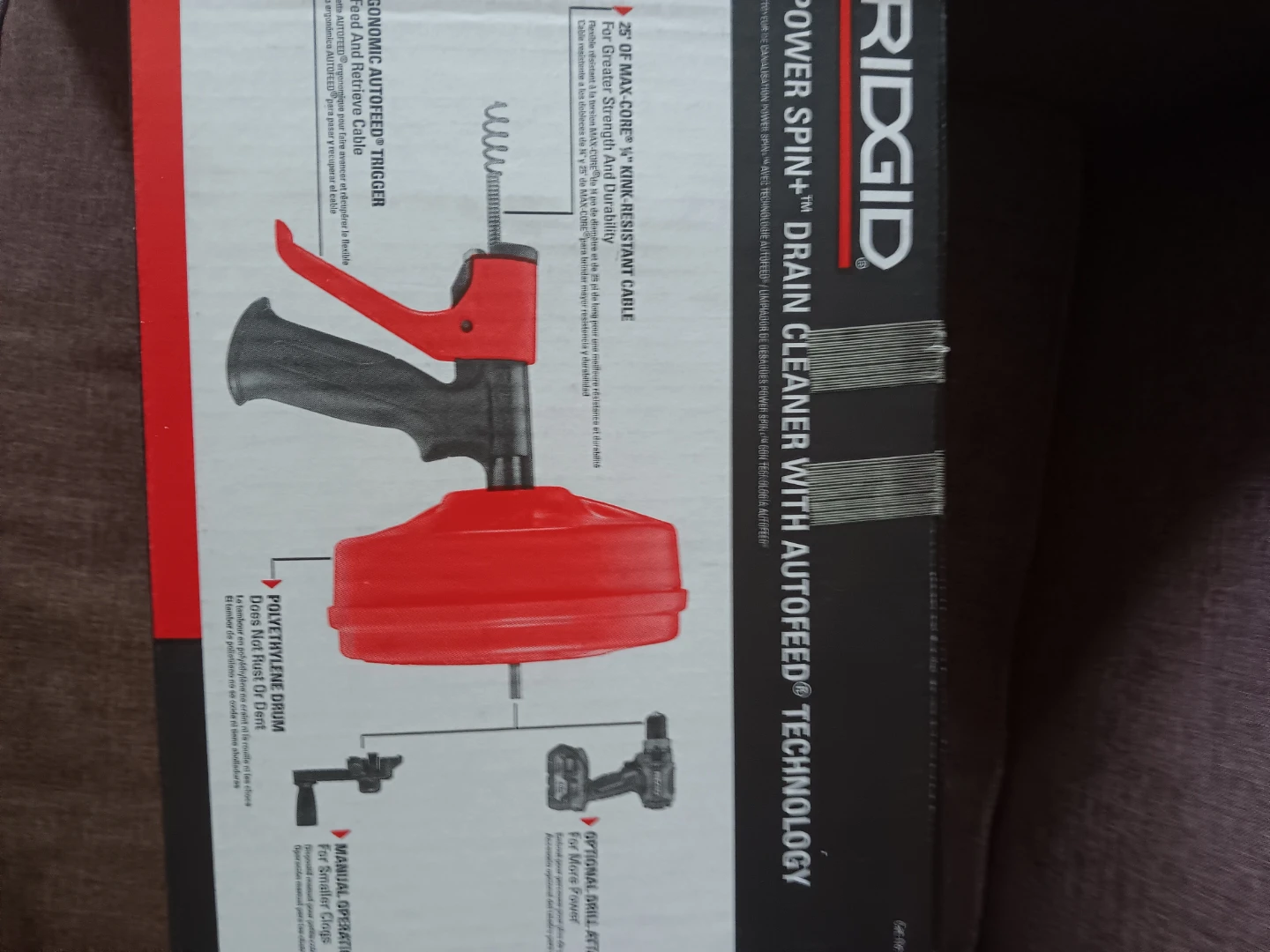 RIDGID Power Spin+ Drain Cleaner - photo 2