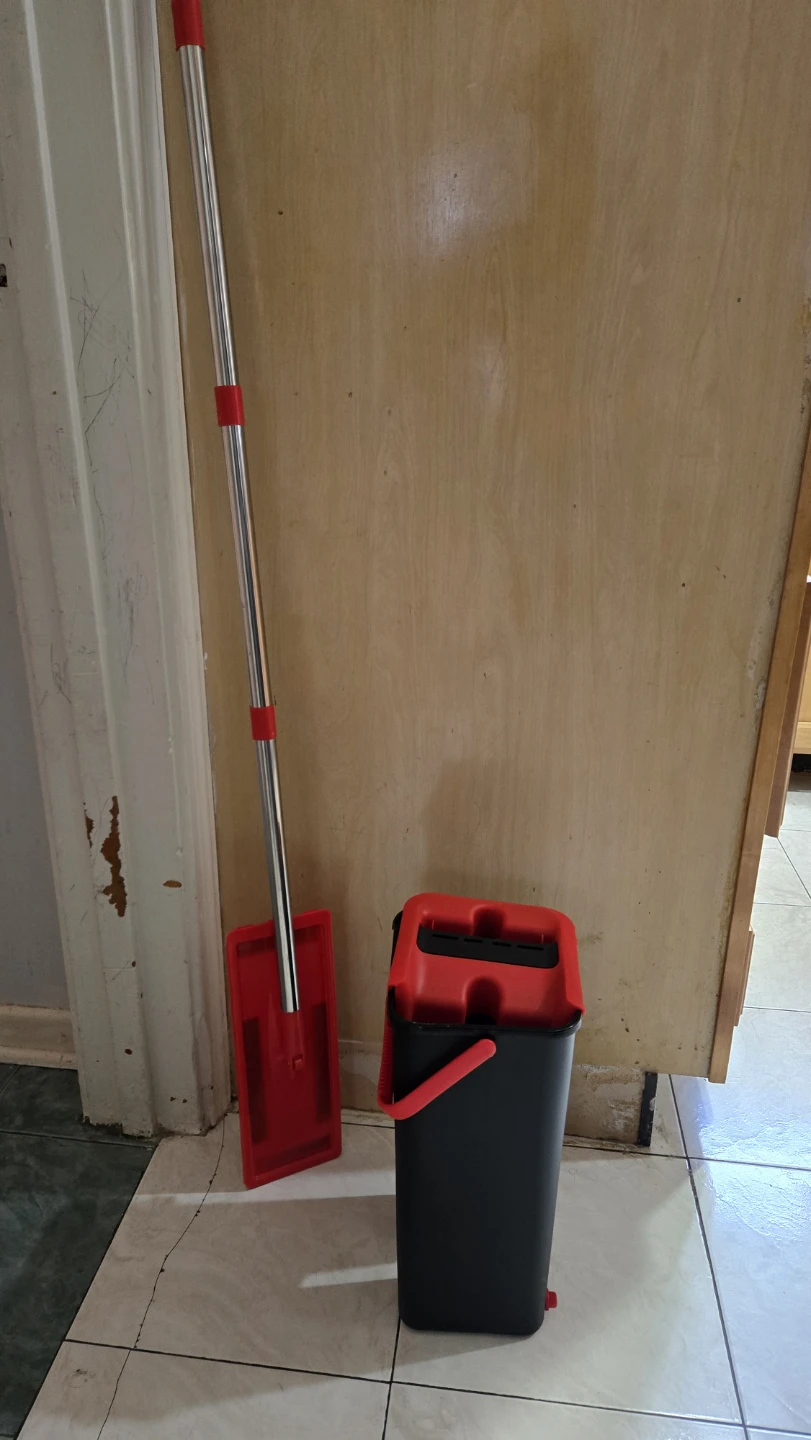 Flat mop and bucket w/ replacements