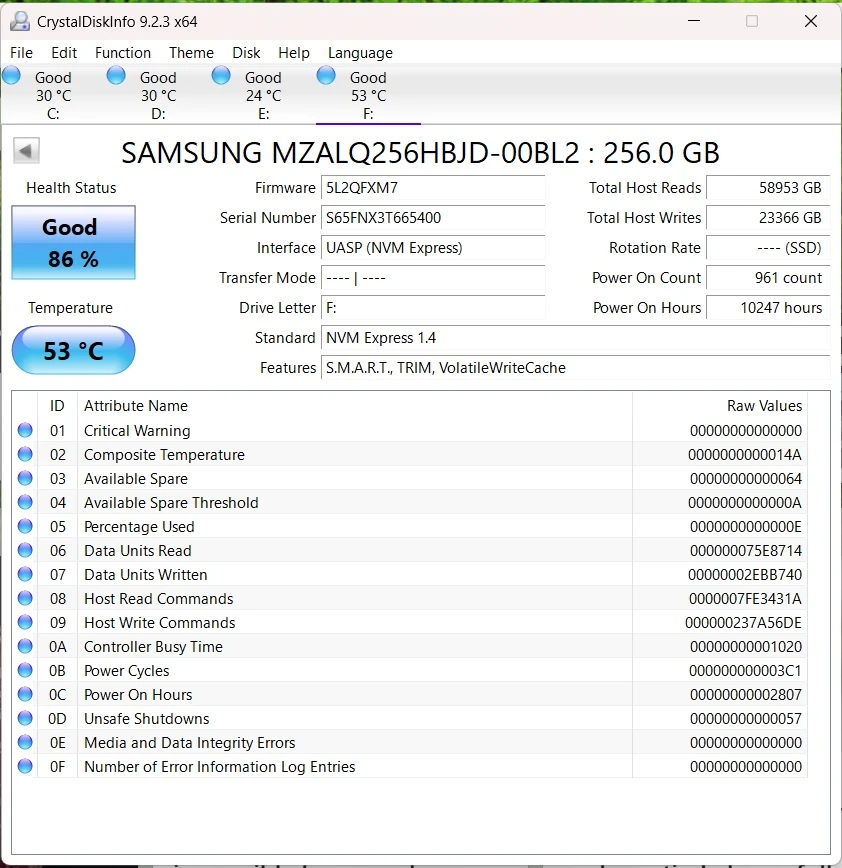 Samsung MZALQ256HBJD-00BL2 256GB NVMe SSD - photo 2