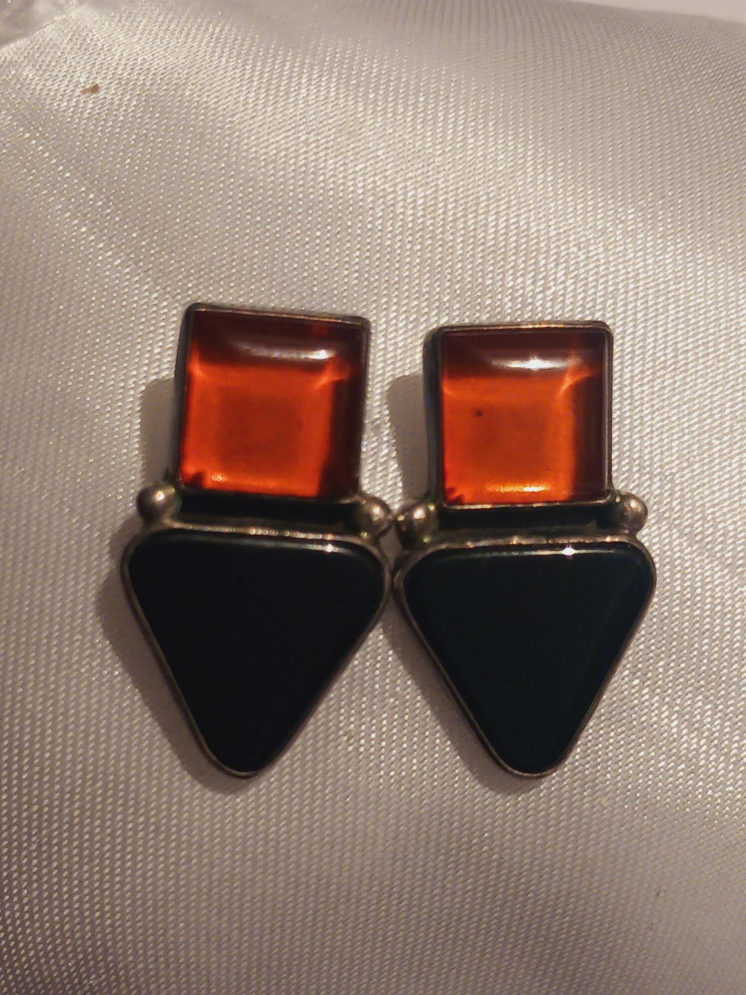 L. GANADO 925 Native American Designer Signed Sterling Earrings - photo 4