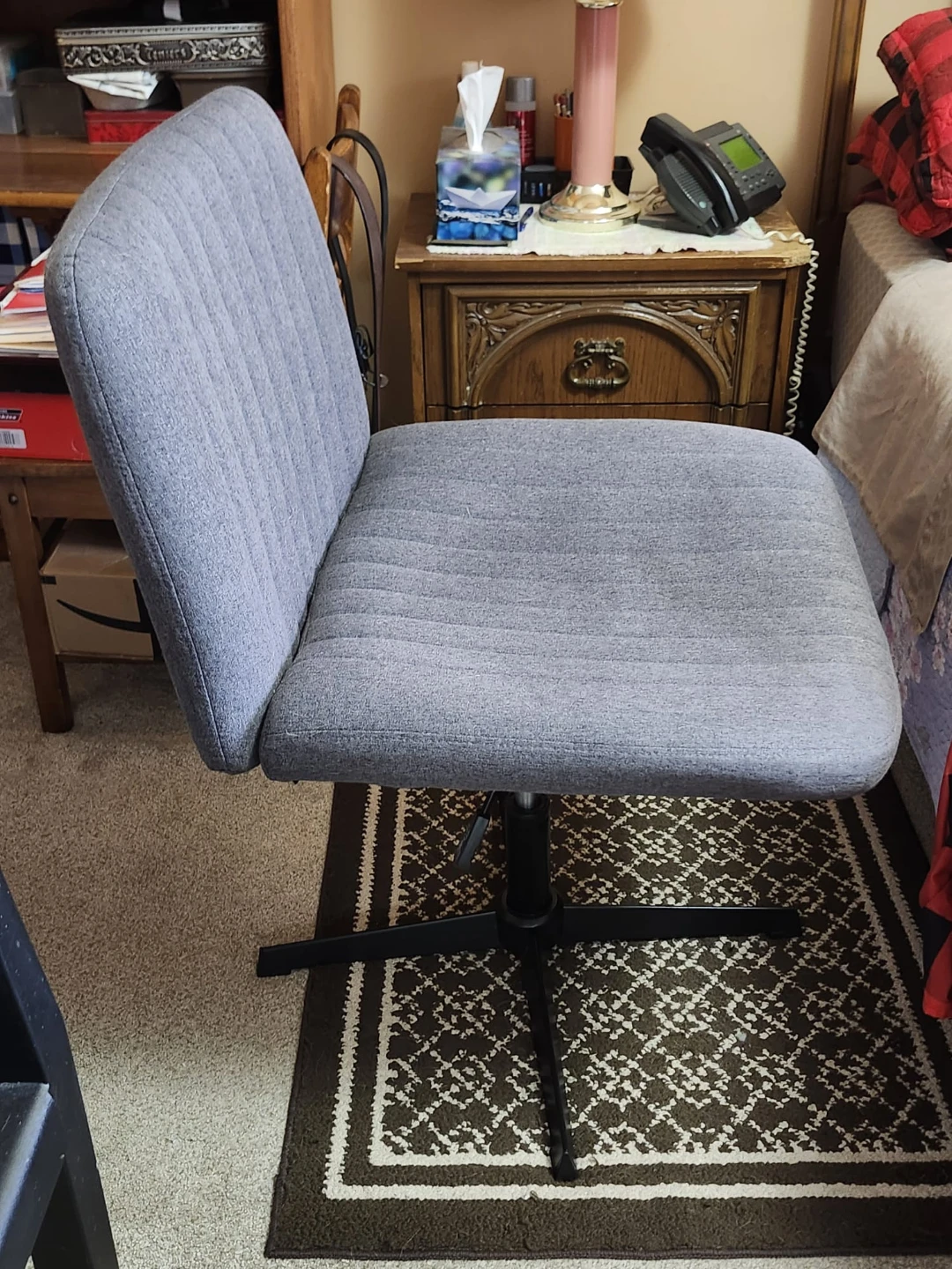 Grey Upholstered Office Chair
