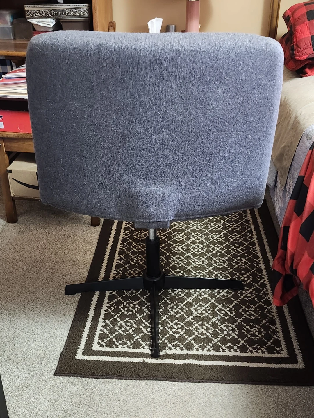 Grey Upholstered Office Chair - photo 2