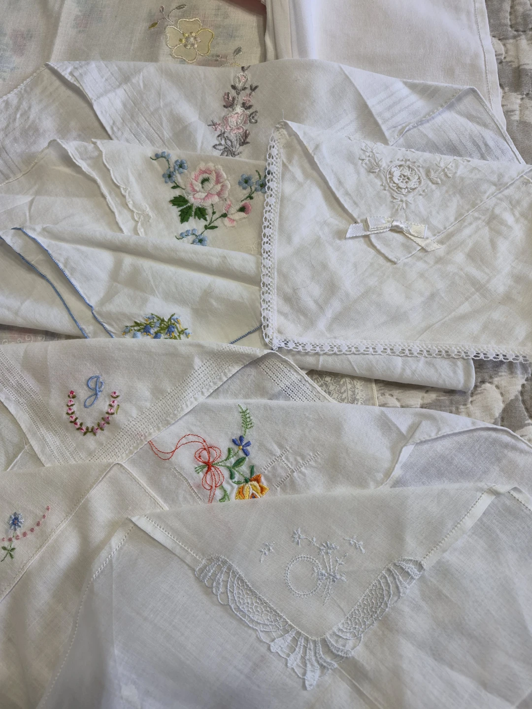 Mix Misc Lot of 45 Vintage Linens, Cottons.... - photo 3
