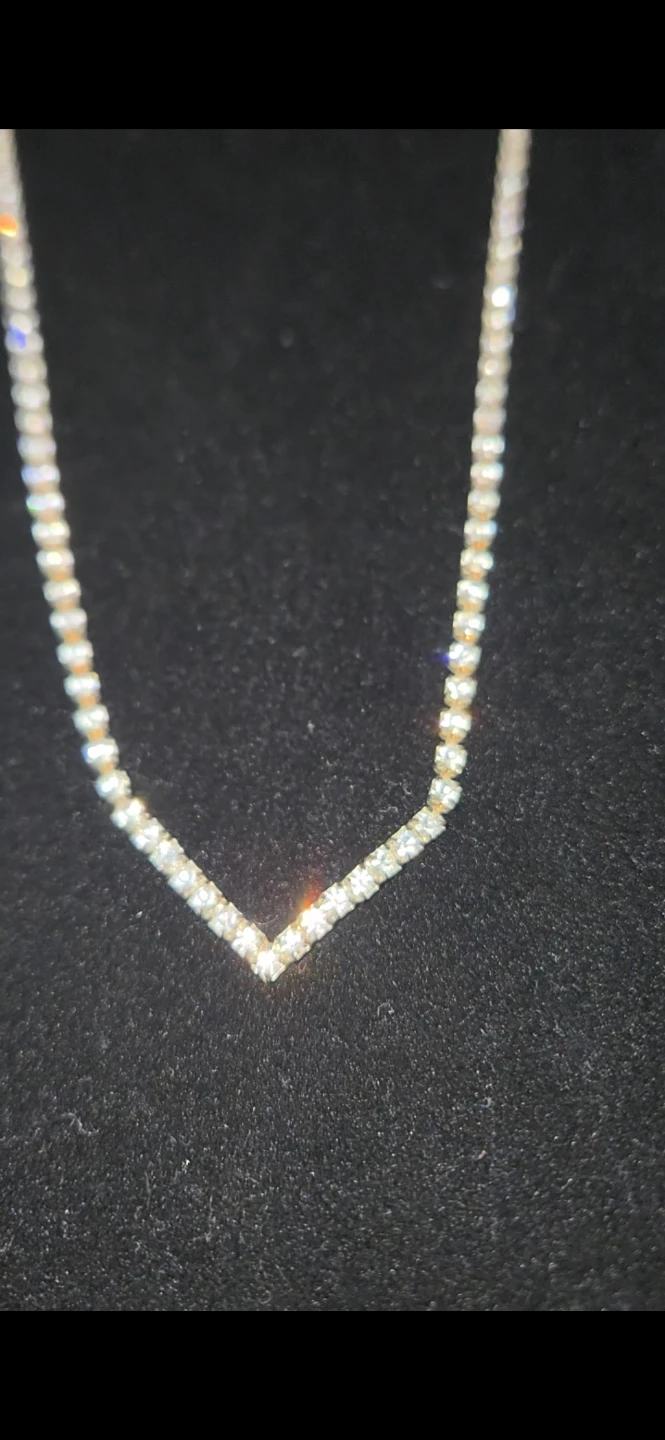 Vintage rhinestone sweetheart necklace - photo 3
