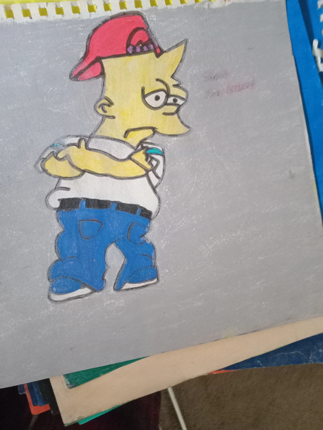 Bart Simpson Drawing by Custom Artist Sherwin