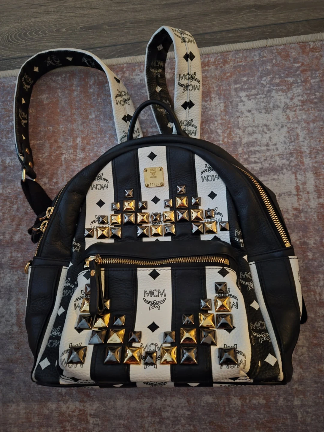 MCM Studded Backpack