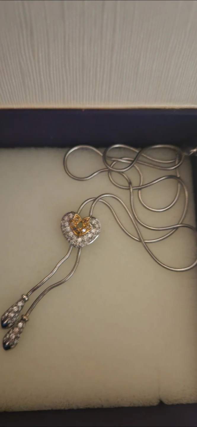 White Gold Diamond Drop Necklace