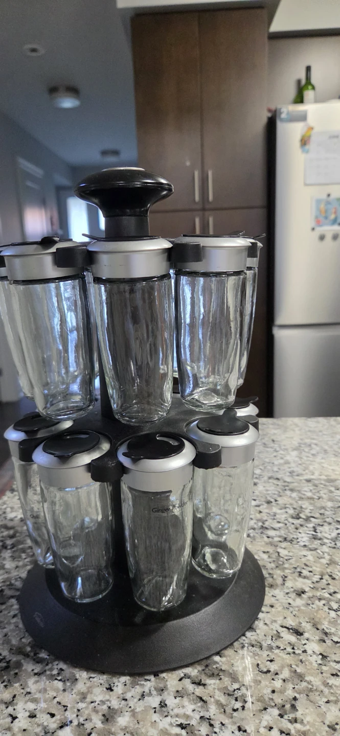 Kitchen Rotating Spice Rack with 16 Jars ⚽ - photo 3