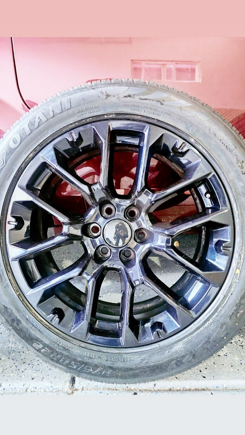 New 22 inch blue chevrolet tahoe rims wheels w new tires 6x139.7 - photo 5