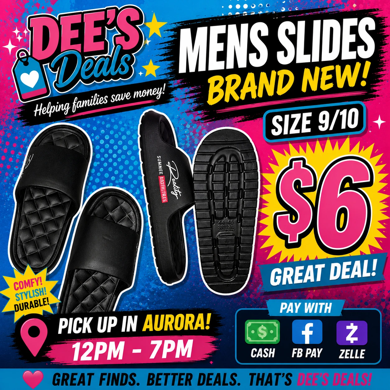 Men's Slides Brand New Size 9/10