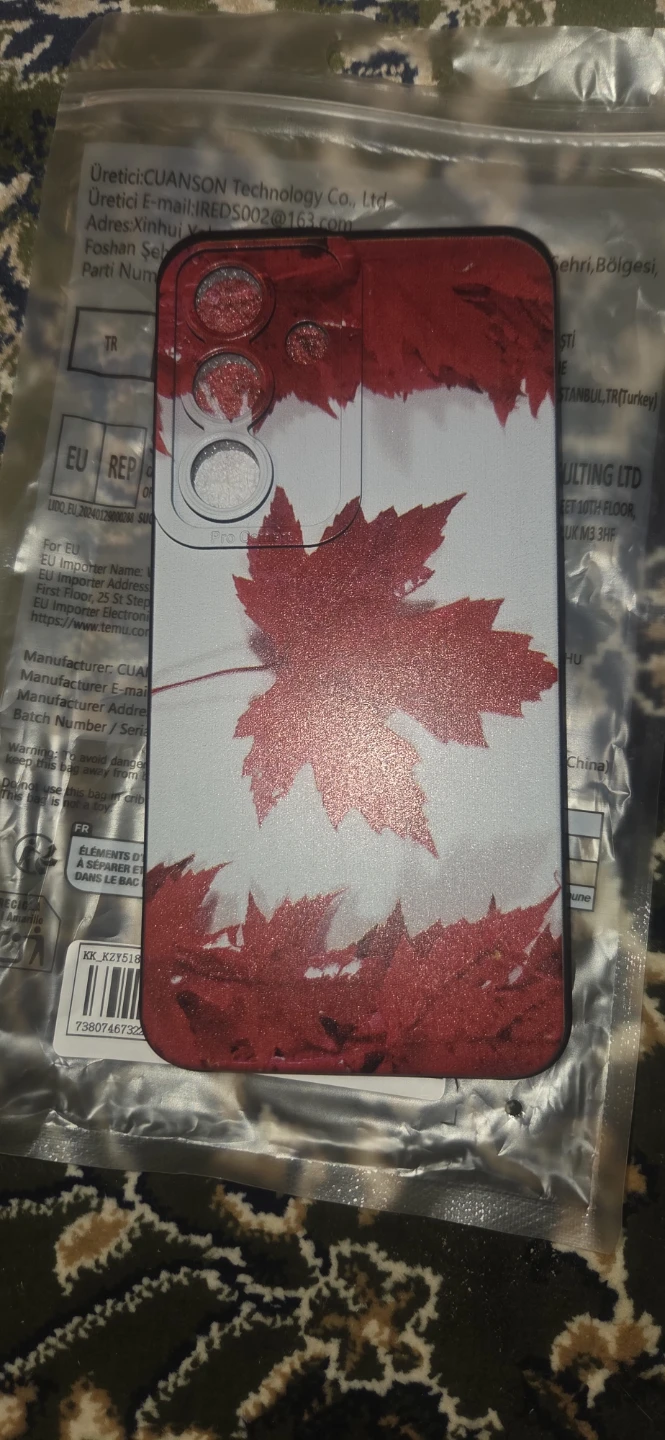 Phone Case with Canadian Flag Design