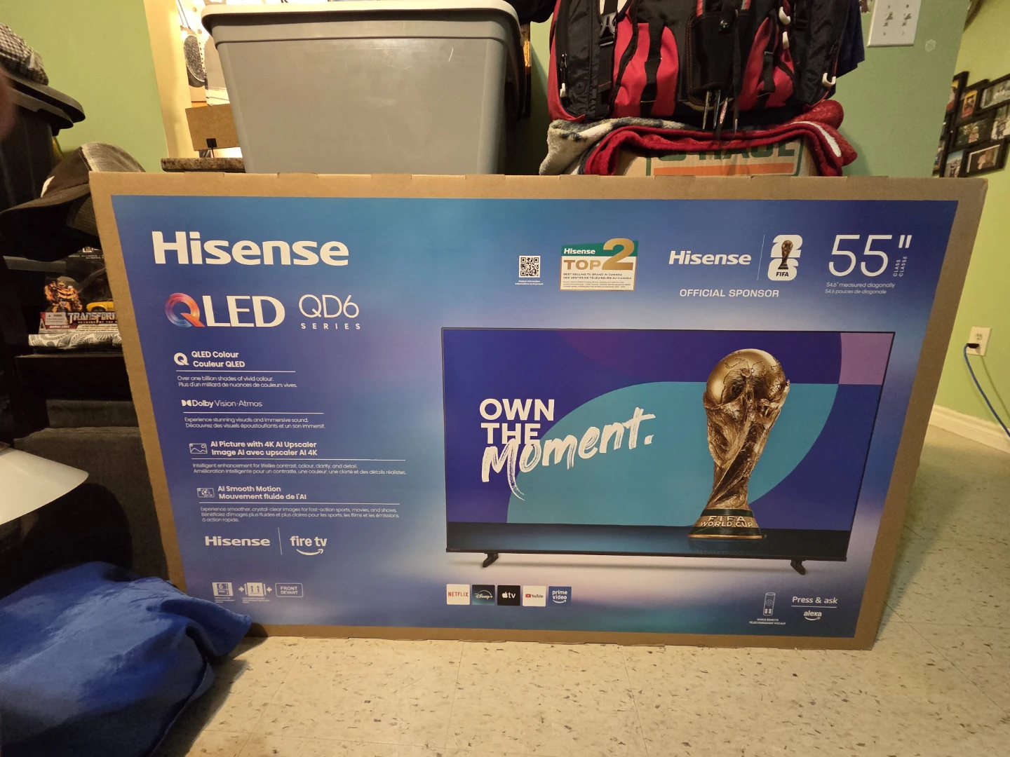 Hisense 55" QLED QD6 Series Smart TV