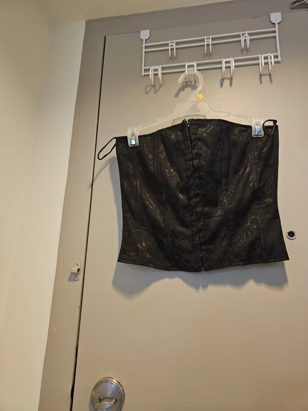 Dynamite Black Brocade Corset Top - photo 2