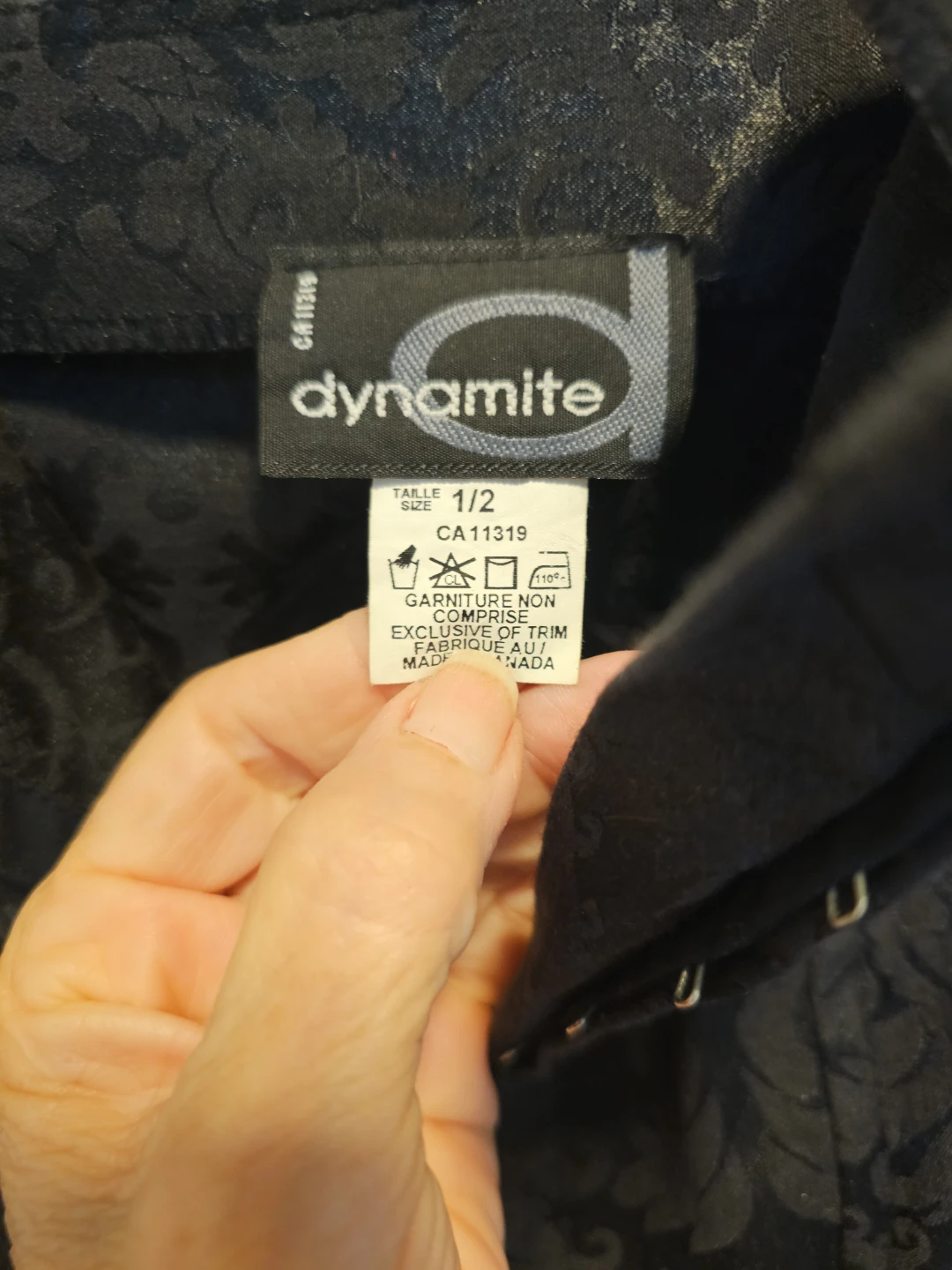 Dynamite Black Brocade Corset Top - photo 4