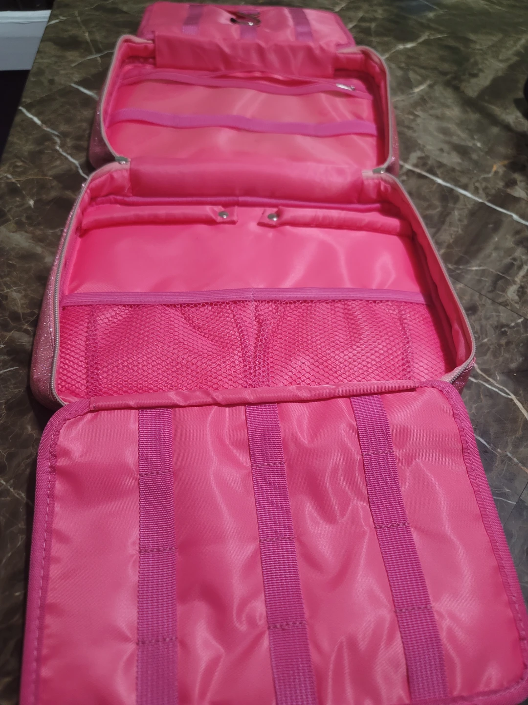 Pink Glitter Moon & Star Cosmetic Bag - photo 2