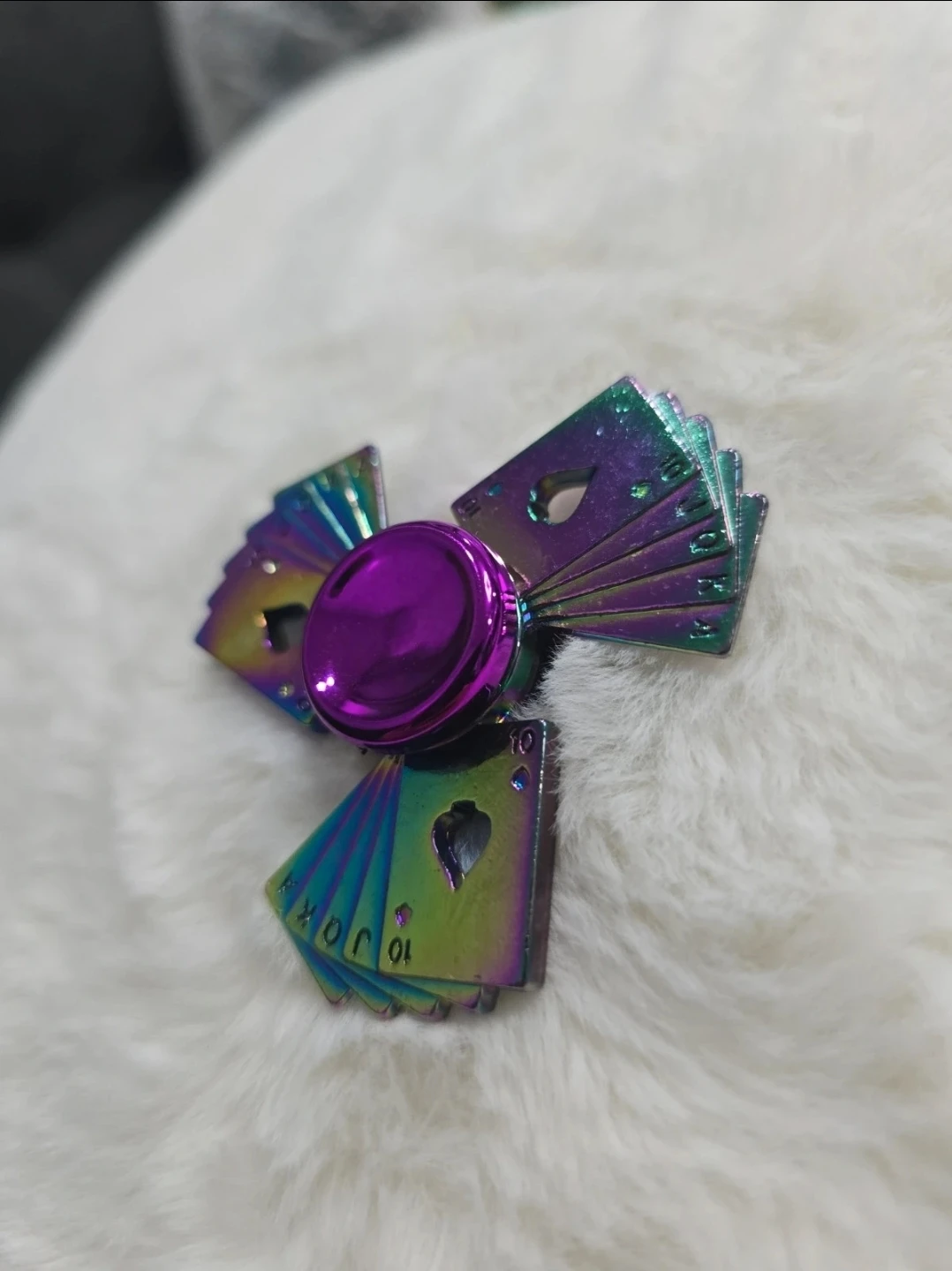 Rainbow Metal Fidget Spinner, Toys Anxiety Relief - photo 3