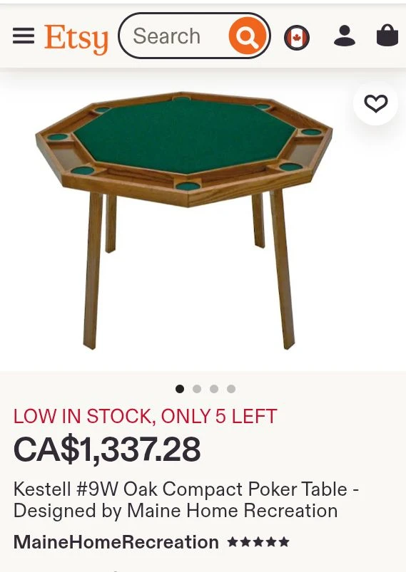 Kestell 8 Player Oak Poker Table - photo 2
