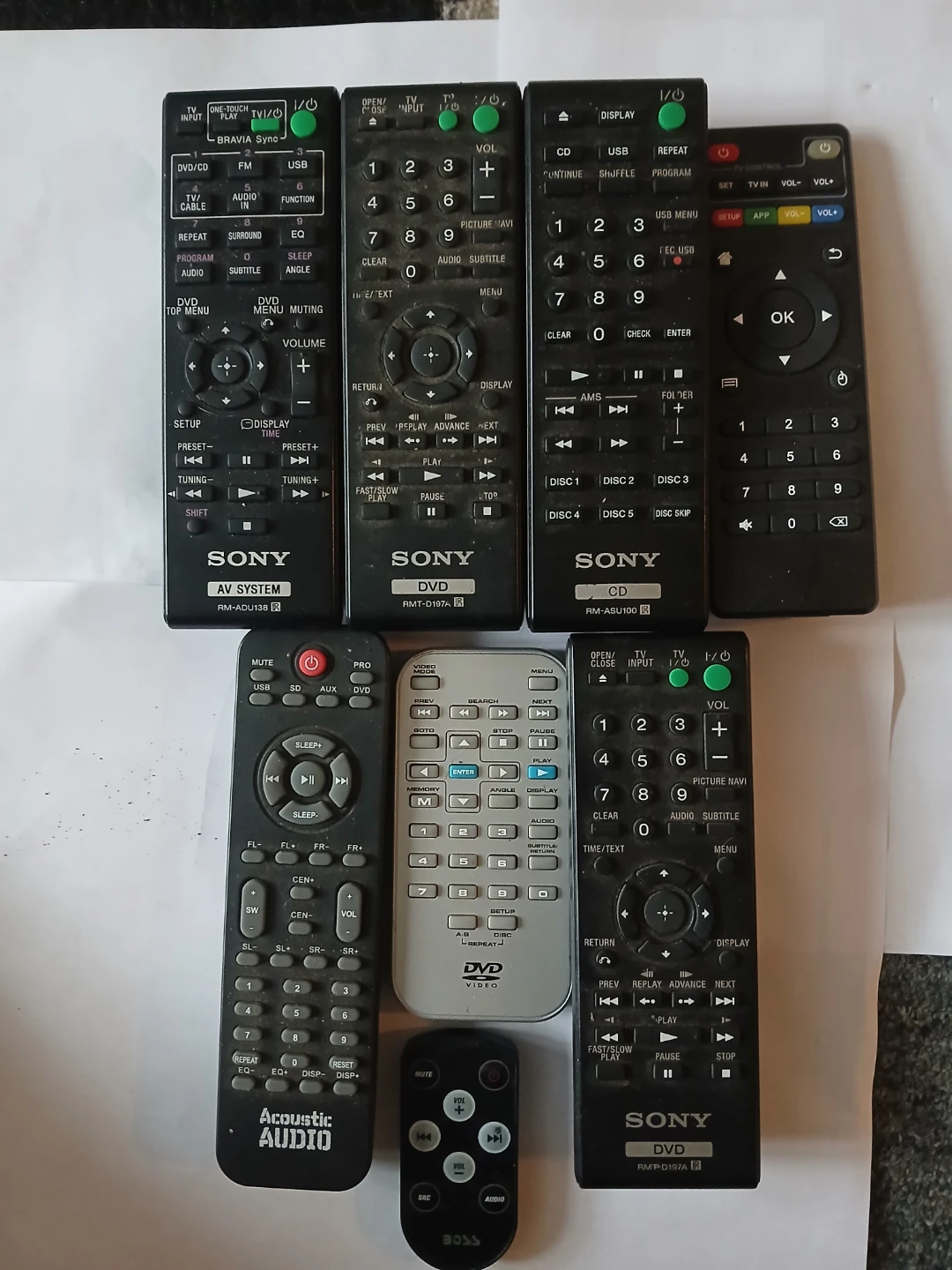 Sony and Acoustic Audio Remote Controls Lot - photo 2