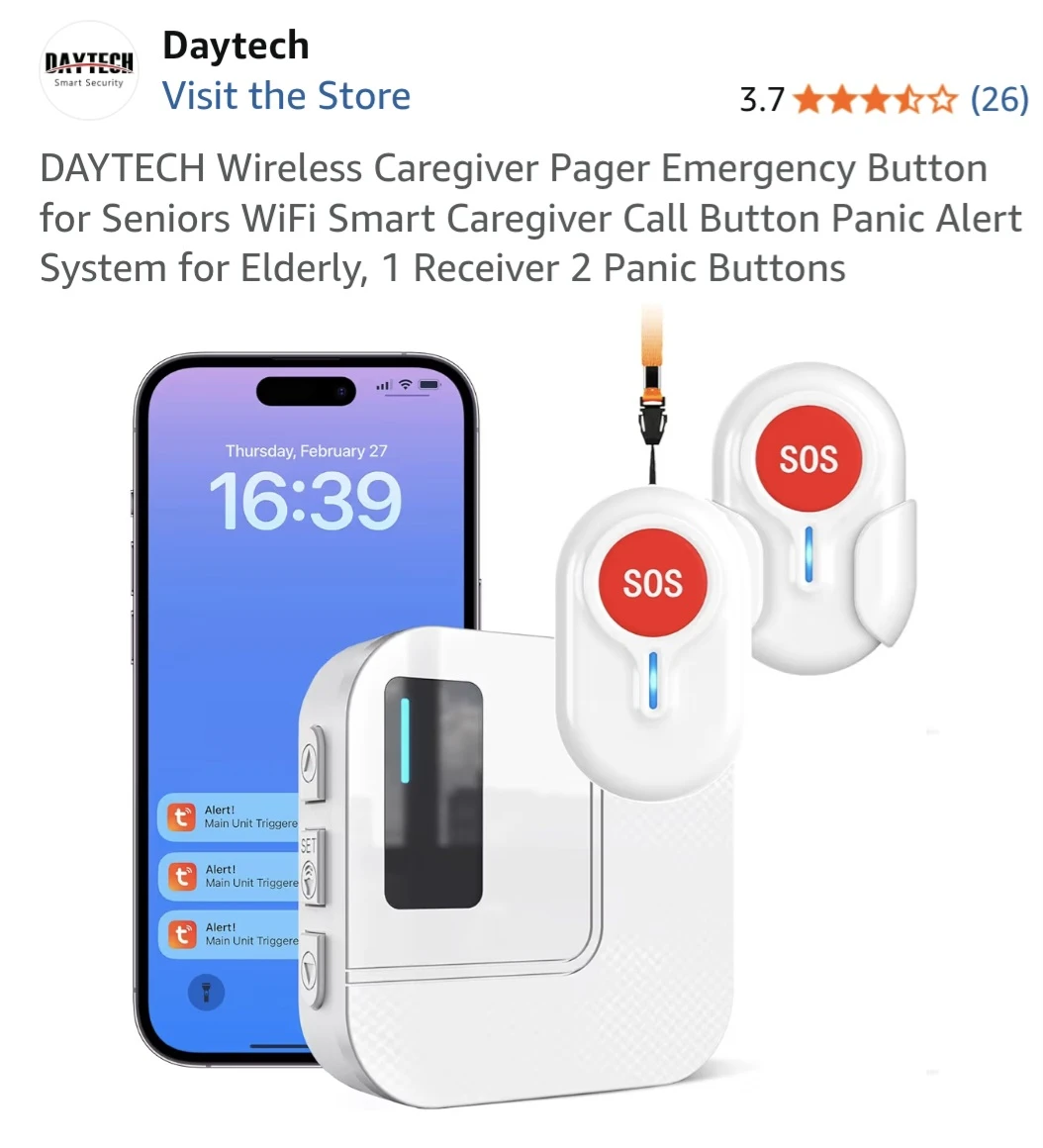 DAYTECH Wireless Caregiver Pager Emergency Button System - photo 3