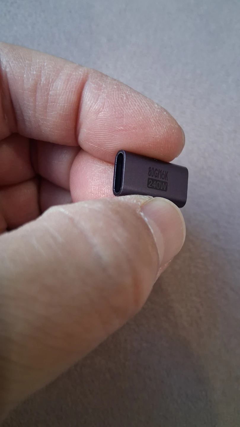 NEW USB C Female to Female Adapter Thunderbolt 5 80Gbps 240W 16K - photo 3