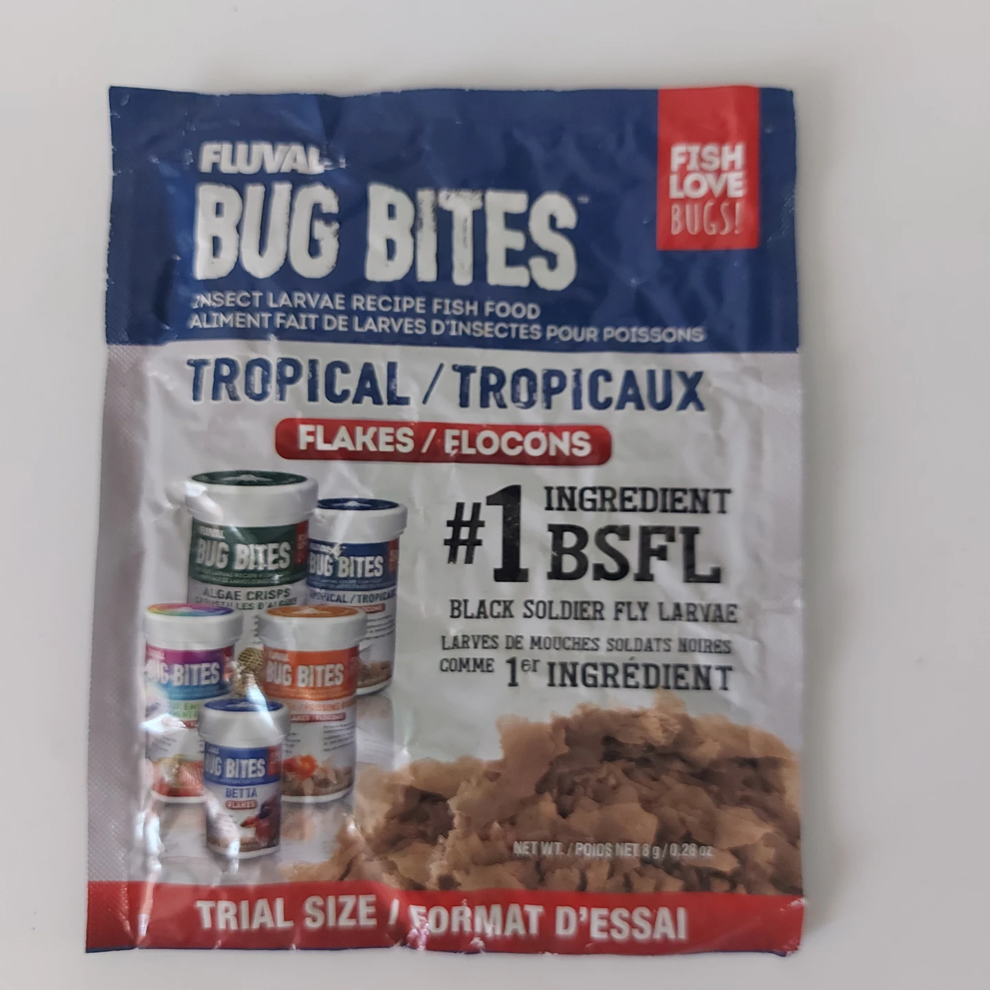 NEW - Fluval Bug Bites Tropical Aquarium Fish Food Flakes