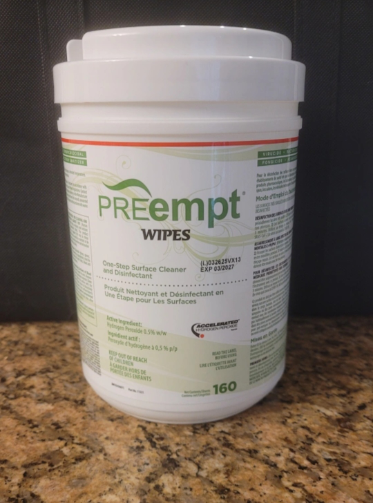 Preempt Wipes One-Step Surface Cleaner 160 Count
